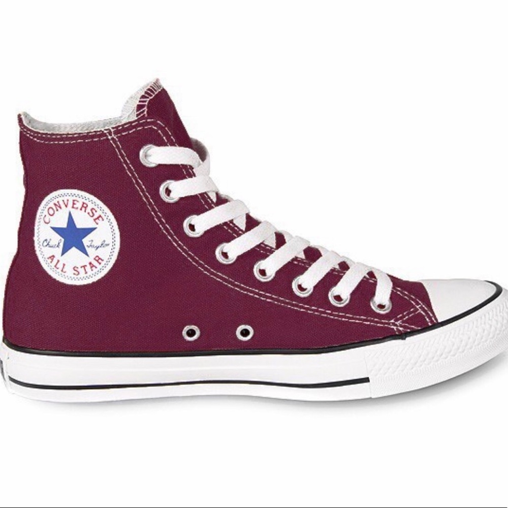 Maroon High Top Converse